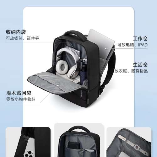 新秀麗Samsonite雙肩包電腦包16英寸男女商務背囊 背包書包旅行包通勤大容量手提電腦包