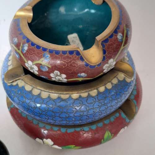 清理古舊景泰藍工藝品存貨北京工，全部貨品如圖顯示共售五百元。收藏珍品，no.10.6.24