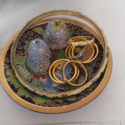 清理古舊景泰藍工藝品存貨北京工，全部貨品如圖顯示共售五百元。收藏珍品，no.10.6.24