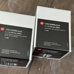 極少用全套有盒 Leica Summilux-M 50mm F/1.4 ASPH Black Chrome Lens Germany 11688