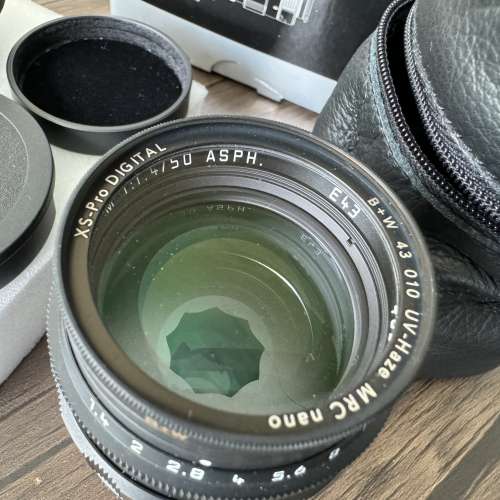 極少用全套有盒 Leica Summilux-M 50mm F/1.4 ASPH Black Chrome Lens Germany 11688