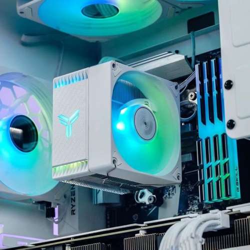 喬思伯CR1400 EVO桌上型電腦四熱管CPU散熱器風扇白色ARGB神光同步