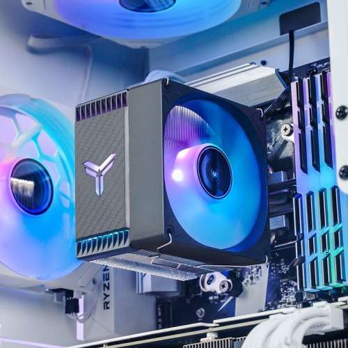 喬思伯CR1400 EVO桌上型電腦四熱管CPU散熱器風扇白色ARGB神光同步