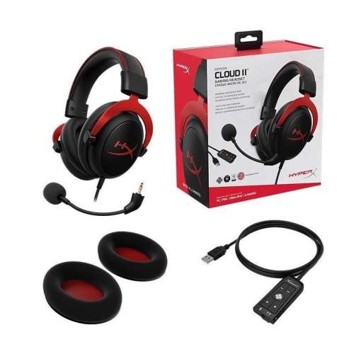 HyperX極度未知颶風2黑紅青銅霓虹粉紅白粉色電競遊戲網咖電腦耳機