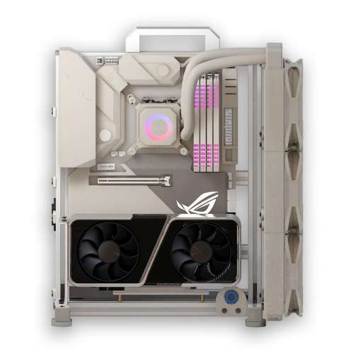 開放式機殼matx電腦機箱機架鋁合金atx創意個性itx機氣冷主機箱