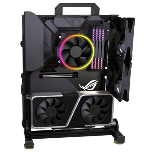 開放式機殼matx電腦機箱機架鋁合金atx創意個性itx機氣冷主機箱