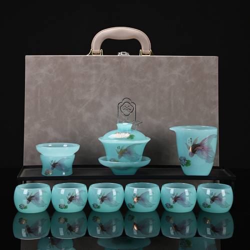 琉璃茶具高档礼盒装