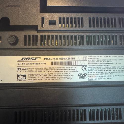 Bose AV38 Media Center