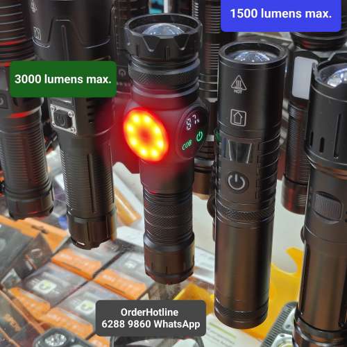 強光電筒工作燈3000流明. Flashlight 🔦 Torch. Rechargeable via USB-C