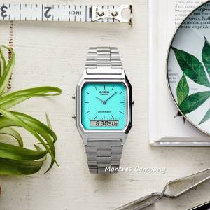 Montres Company香港註冊公司(31年老店) 卡西歐 CASIO 不鏽鋼錶帶 細錶徑 復古風 A...