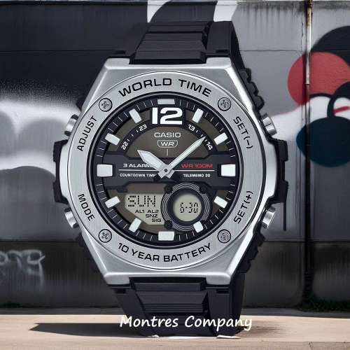 Montres Company 香港註冊公司 (31年老店) 卡西歐 CASIO 不鏽鋼 100米防水 10年電池...