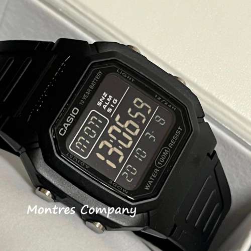 Montres Company香港註冊公司(31年老店) 卡西歐 CASIO 十年電池壽命 W-800H-1B 全...