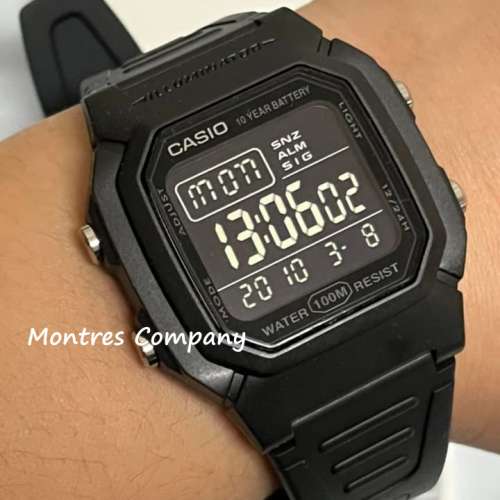 Montres Company香港註冊公司(31年老店) 卡西歐 CASIO 十年電池壽命 W-800H-1B 全...