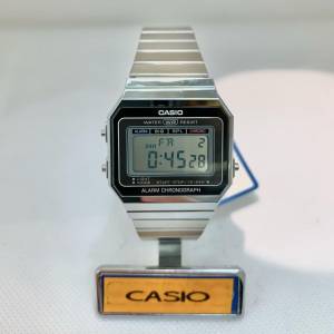Montres Company香港註冊公司(31年老店) 卡西歐 CASIO 超薄錶殼 不鏽鋼錶帶 黑銀色...
