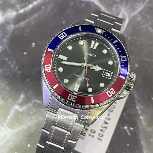 Montres Company香港註冊公司(31年老店) 卡西歐 CASIO 不鏽鋼錶帶 一觸三摺錶扣 50...