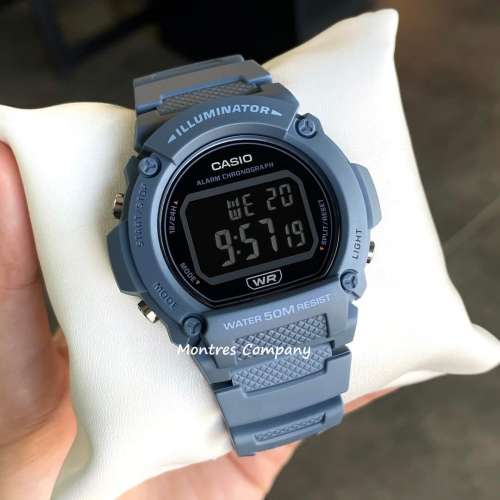 Montres Company香港註冊公司(31年老店) CASIO 卡西歐 七年電池壽命 W-219HC-2B藍...