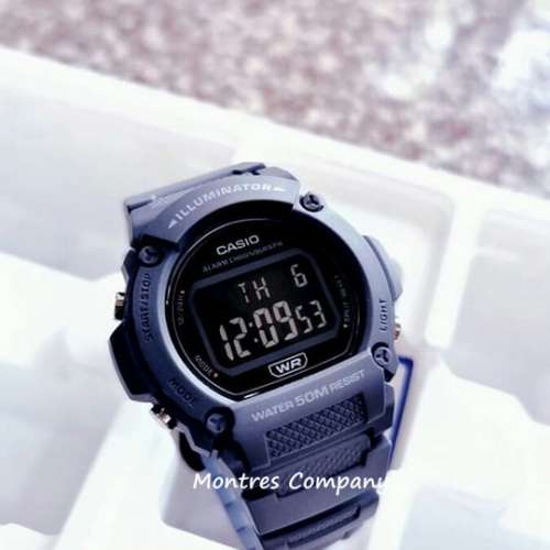 Montres Company香港註冊公司(31年老店) CASIO 卡西歐 七年電池壽命 W-219HC-2B藍...