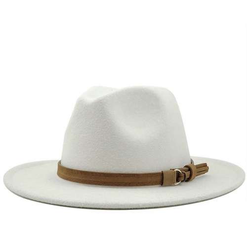Unisex Wide Brim Felt Hats Men Women Panama Trilby Hat爵士帽