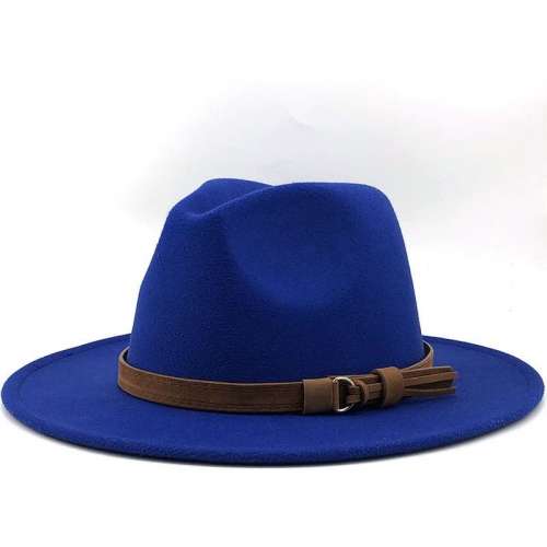 Unisex Wide Brim Felt Hats Men Women Panama Trilby Hat爵士帽