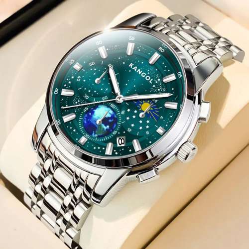 【星空系列】KANGOL男士手錶 運動計時 男士腕表 防水夜光日曆多功能男表