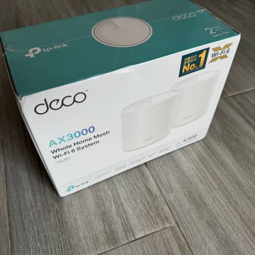 全新未拆TP-Link Deco X60 AX3000 Wi-Fi 6 雙頻 AX Mesh (2 件裝)