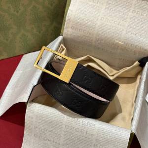 GUCCI leather belt belt women's width 35mm