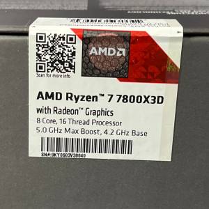 AMD 7800X3D 全新港行貨盒裝 $2700