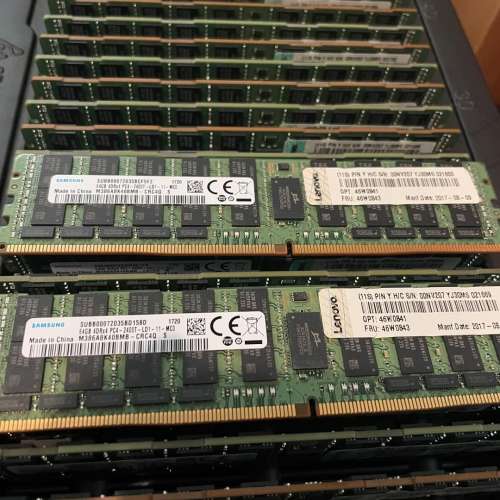 SAMSUNG 64G 64GB 4DRX4 PC4 2400 DDR4 ECC RDIMM RAM 內存 不是 kingston skhynix...