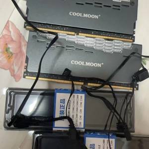 Kingston DDR4 3200 Long-Dimm 16GBx2 + Coolmoon RGB 散熱裝甲