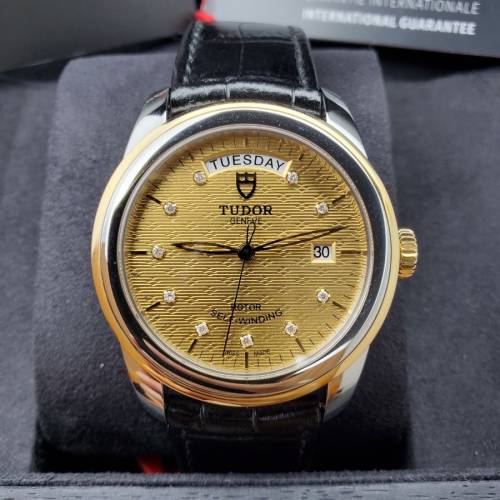 Tudor Glamour Date + Day 56003 Diamond (brand new)