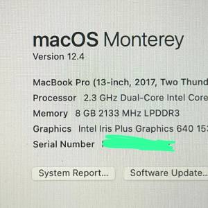2017 Macbook Pro i5/8GB/256GB
