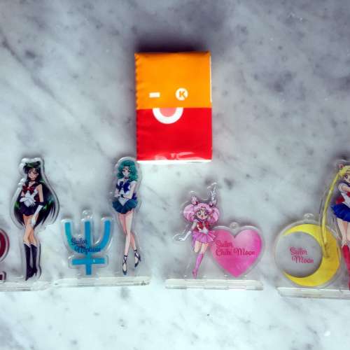 $100 全新 美少女戰士 SailorMoon 戰鬥服版 一套四個 立牌 (紀念版) - 03