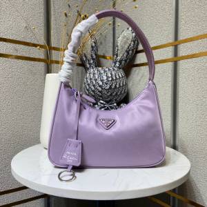 普拉達新款紫色手提包23x13x5cm