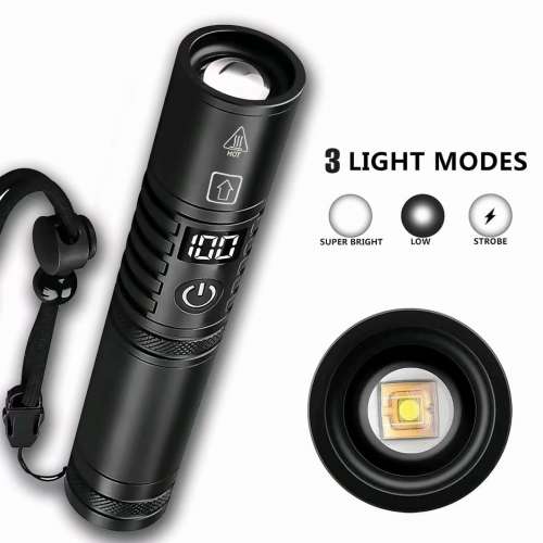 Zoomable Flashlight 🔦 Torch. 1500 lumens. Rechargeable via USB-C.可變焦距強光...