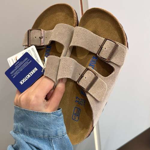 Birkenstock Arizona 絨面 柔軟舒適 一字拖鞋 男女同款！