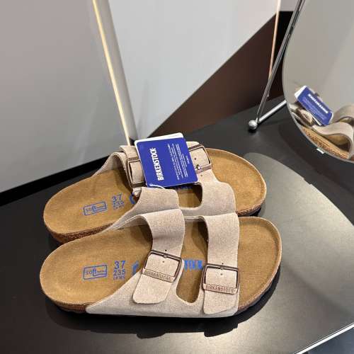 Birkenstock Arizona 絨面 柔軟舒適 一字拖鞋 男女同款！