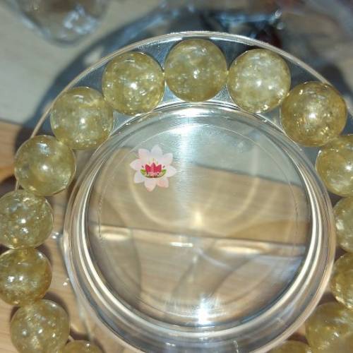 黃祖母晶手鍊11mx18cm