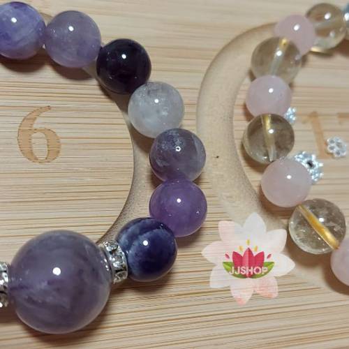 DIY紫兔毛彩極光23手鍊
17+11&times;16cm