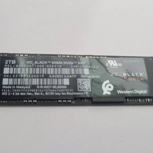 WD Black SN850 2TB SSD