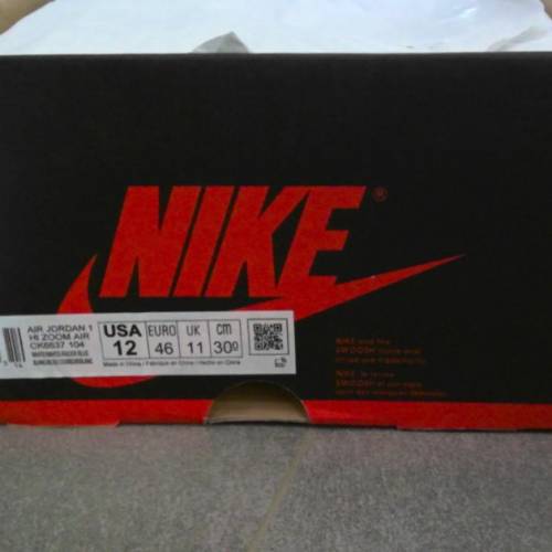 NIKE Air Jordan 1 HI zoom air 
喬丹 1 復古高筒 Zoom 白色疾速藍配色