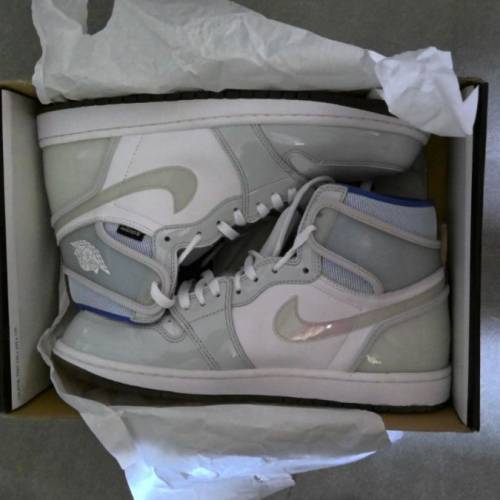 NIKE Air Jordan 1 HI zoom air 
喬丹 1 復古高筒 Zoom 白色疾速藍配色