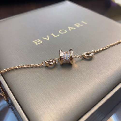 寶格麗經典小蠻腰鑲鑽手鍊