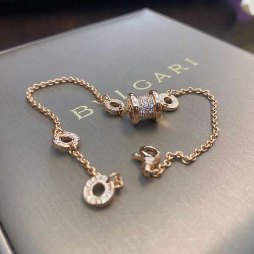 寶格麗經典小蠻腰鑲鑽手鍊