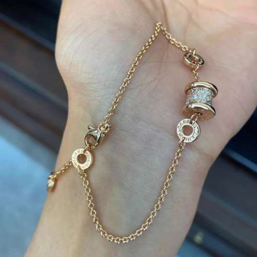 寶格麗經典小蠻腰鑲鑽手鍊