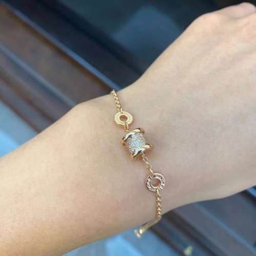 寶格麗經典小蠻腰鑲鑽手鍊