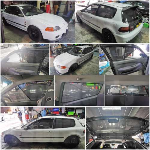 Honda Civic EG EF 全車磁石濾光窗網太陽擋