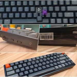 68 鍵鋁框 KEYCHRON K6 (W3) 藍牙/有線 hot-swappable 熱插拔機械鍵盤, RED紅軸，RG...