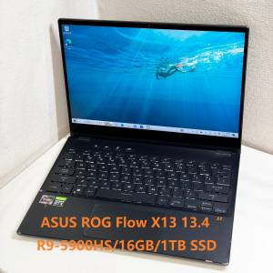 ASUS ROG Flow X13 13.4“(R9-5900HS/16G+1TB SSD+RTX3050Ti) 觸控式屏幕