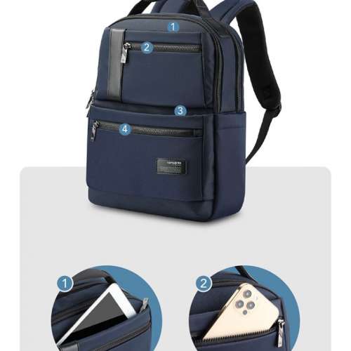 新秀麗（Samsonite）14吋電腦雙肩包商務包休閒通勤背包男NV6*01004