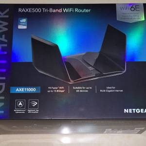 NETGEAR Nighthawk RAXE500 行貨有保 WiFi 6E Router AXE11000 Tri-Band 路由器 三...